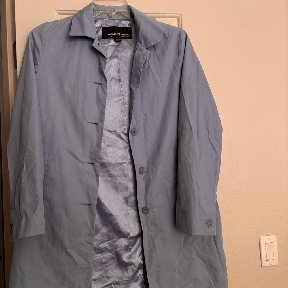 Weatherproof Ladies Light Gray Raincoat Size Small